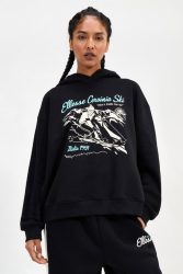 Ellesse Brunner Oversize Kapuzensweatshirt - Black XS Damen