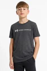 Under Armour T-Shirt - Black Medium Heather L Kids