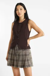 Only ONLSANIA Gilet - Black Coffee S Damen