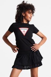 Guess Slim Iconic T-Shirt - Jet Black M Damen