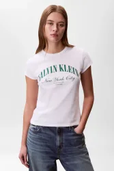 Calvin Klein Jeans T-Shirt - Bright White M Damen