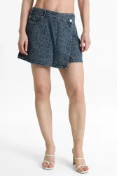 Armani Exchange Gonna Jeans Skort - Blue Denim XS Damen