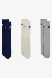 Nike Dreierpack Socken - Navy + Grey EU42-46