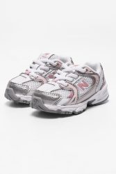 New Balance Core Baby Sneaker - White + Light Pink + Silver EU22.5