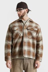 Jack & Jones Premium JPRBLURAYLE Gefüttertes Overshirt - Simply Taupe L Herren