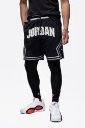 Jordan Sport Diamond Mesh Shorts - Black + White L Herren