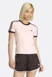 Adidas Originals T-Shirt - Sandy Pink + Aurora Coffee M Damen