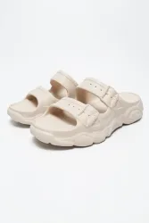 Buffalo Plateau Pantoletten - Cream EU36 Damen