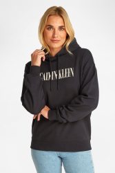 Calvin Klein Jeans Varsity Oversize Kapuzensweatshirt - Black S Damen