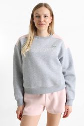 Lacoste Oversize Sweatshirt - Silver Chine + Nidus 34 Damen