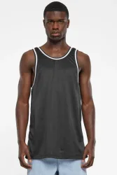 Urban Classics Oversize Meshtop - Black + White L Herren