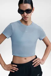Nike Crop T-Shirt - Blue Tint XS Damen