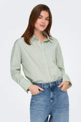Only ONLREGON langes Hemd - Celadon Green XL Damen