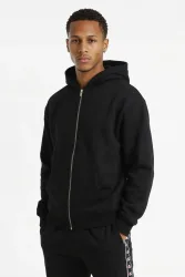 Urban Classics Fluffy Kapuzensweatjacke - Black S Herren