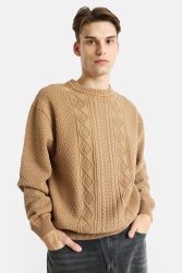 Redefined Rebel Frank Strickpullover - Dull Gold M Herren