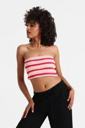 Tally Weijl Geripptes Bandeau-Crop Top - Mehrfarbig M Damen