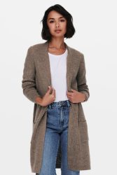 Only Jade Gerippte Strickjacke - Caribou Melange M Damen
