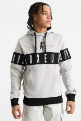 Boxeur des Rues Kapuzensweatshirt - Grey + Black L Herren