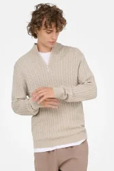 Only & Sons ONSLOUI Strickpullover - Oatmeal Heather L Herren