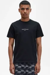 Fred Perry Embroidered T-Shirt - Black L Herren