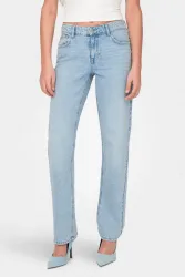 Only Bree Slim Straight Jeans L32 - Light Blue Denim 27/32 Damen