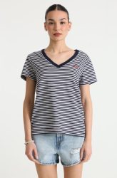 Levi's T-Shirt - Indigo Stripes M Damen