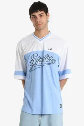 Starter Mesh T-Shirt - White + Carolina Blue M Herren