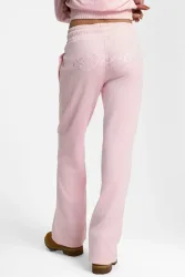 Ed Hardy Samt Flare-Hose - Pink S Damen