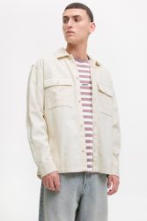 Jack & Jones JJEPERFECT Cord-Overshirt - Antique White S Herren