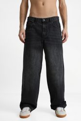 2Y Studios Eren Wide Baggy Jeans L32 - Washed Black 28/32 Herren