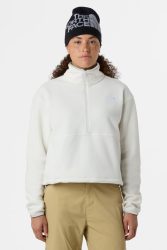 The North Face Glacier Crop Fleece Sweater - White Dune M Damen