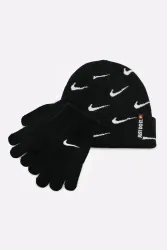 Nike Set: Beanie und Handschuhe - Schwarz Einheitsgroesse Kids