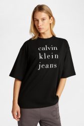 Calvin Klein Jeans Oversize T-Shirt - Black S Damen