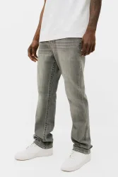 True Religion Ricky Relaxed Straight Fit Jeans L32 - Chalk Grey Wash 33/32 Herren