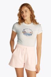 Tommy Jeans Romance Tropics T-Shirt - Offwhite M Damen