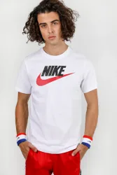 Nike T-Shirt - White + Black + University Red M Herren