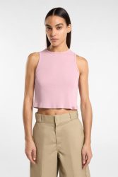 Dickies Plentywood Geripptes Crop Tanktop - Old Rose M Damen