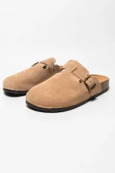 Isteria Wildleder Clogs - Beige EU38 Damen