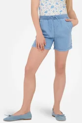 Only KOGPEMA Stoffshorts - Medium Blue Denim 146 Kids