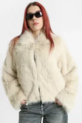 Pieces PCJILLA Kunstpelzjacke - Birch M Damen
