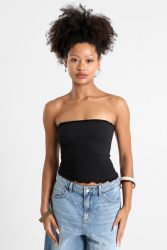 Tally Weijl Bandeau Crop Top - Black XXS Damen