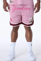 New Era MLB Floral Mesh Shorts - Old Rose M Herren