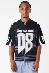 Project X Paris Mesh Oversize T-Shirt - Black + Grey + White M Herren