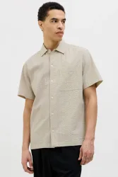 Jack & Jones Premium JPRCCEASTON Oversize Hemd aus Seersucker - Silver Lining XS Herren