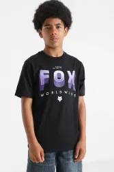 Fox Block T-Shirt - Ultra Black XL Kids