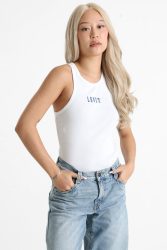 Levi's Geripptes Tanktop - White M Damen