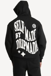 Dripmade Kapuzensweatshirt - Jet Black M Herren