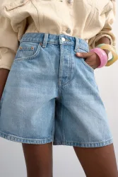 TOPSHOP TSVIGGA Jeansshorts - Bleached Sand 40 Damen