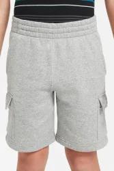 Nike Club Fleece Cargo Sweatshorts - Grey Heather L Kids