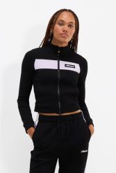 Ellesse Snowmass Crop Sweatjacke - Black + Lilac M Damen